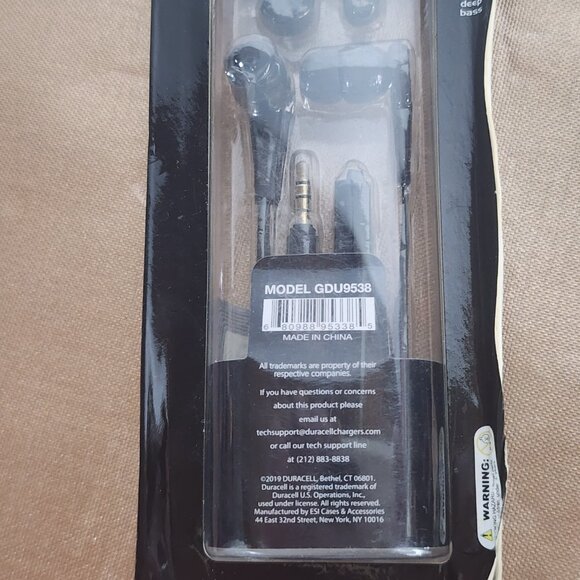 Duracell Passive Noise Reduction Black Stereo Headset with Hands Free Mic - Picture 16 of 16